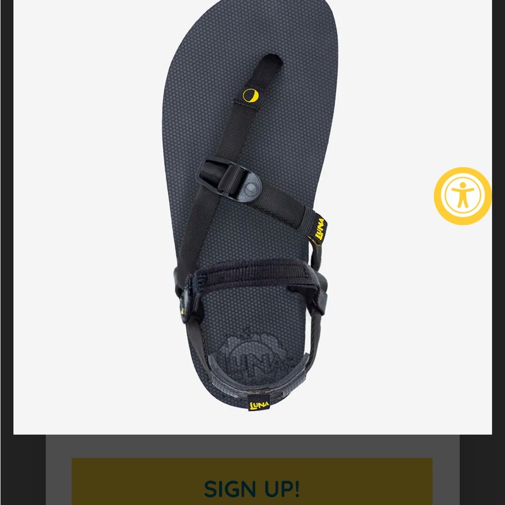 Unisex LUNA Black Barefoot Sandals